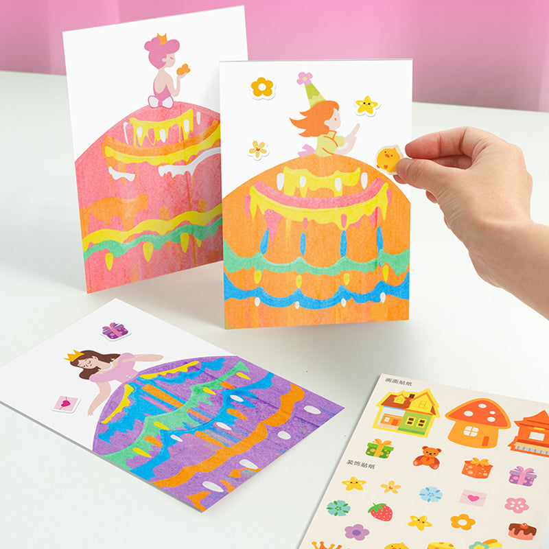 Creative Rainbow Scratch Art postkortsett for barn