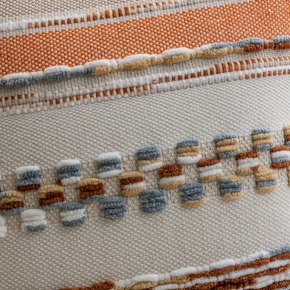 Dobbeltsidige putetrekk med boho-striper