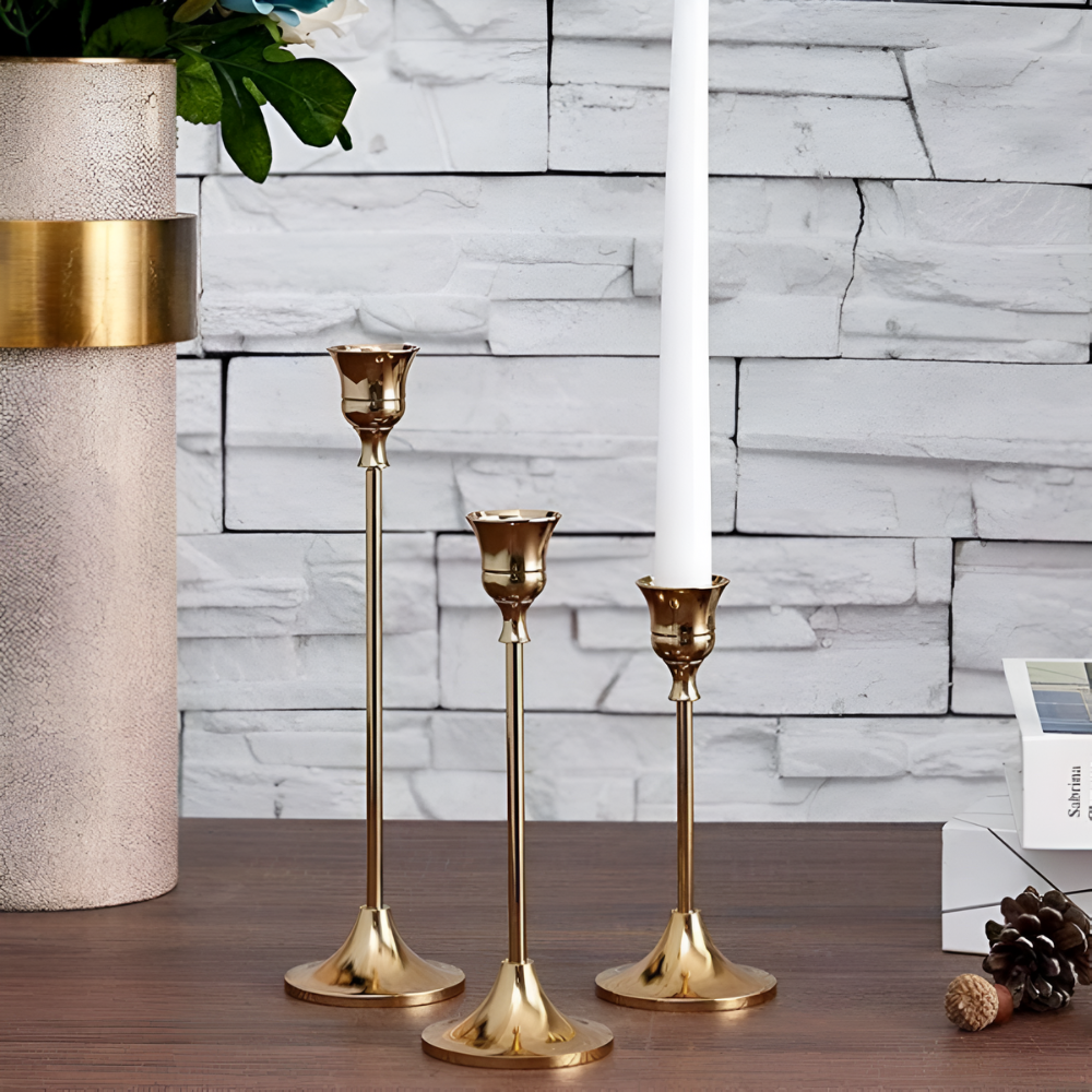 Lysestaker i vintagestil | Sett med 3