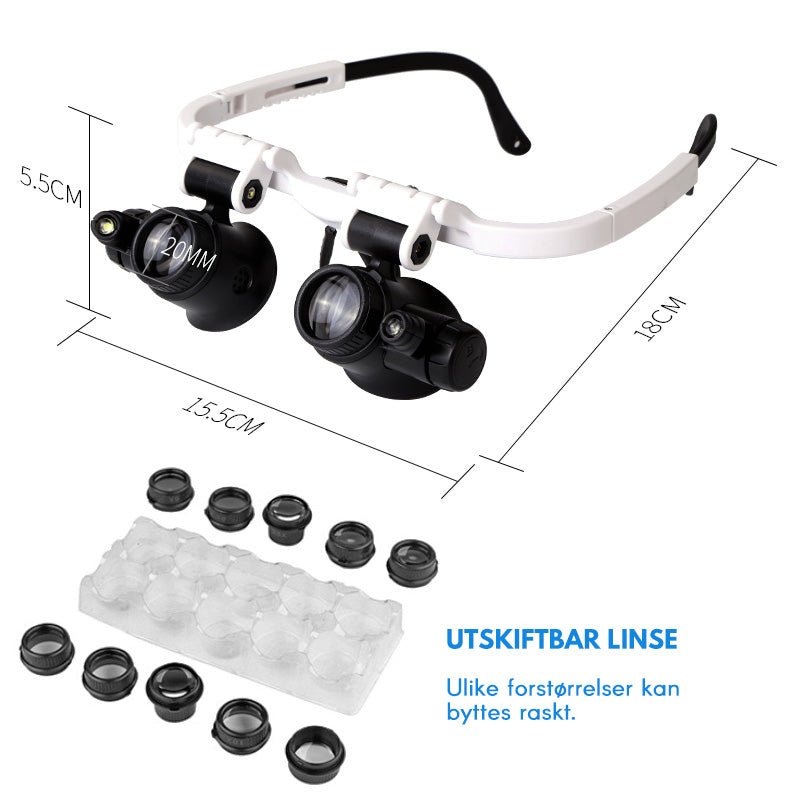 LED - briller Forstørrelsesglas - NordHjem
