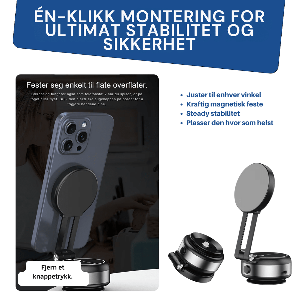 MagHold Pro – 360° Magnetisk Enhetsfeste - NordHjem