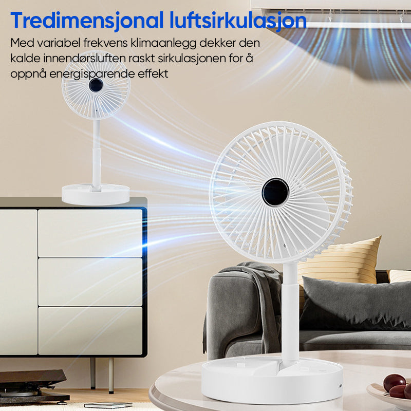 Teleskopisk sammenleggbar vifte