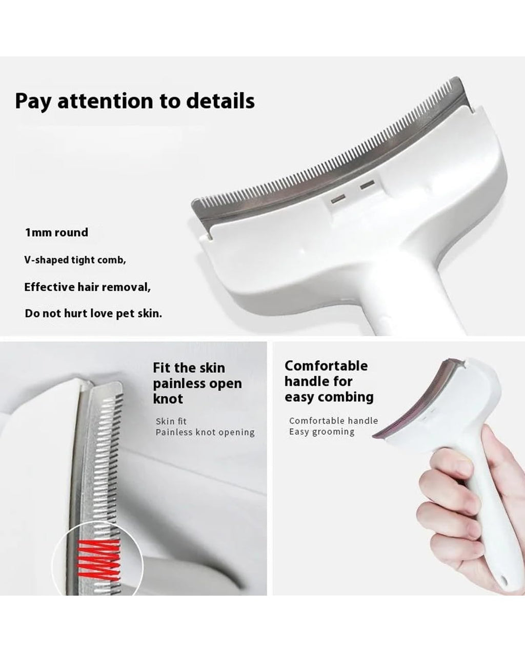 DogCatFri™ GentleComb 1+1 GRATIS: Mild Pet Deshedding V-Tann Kam