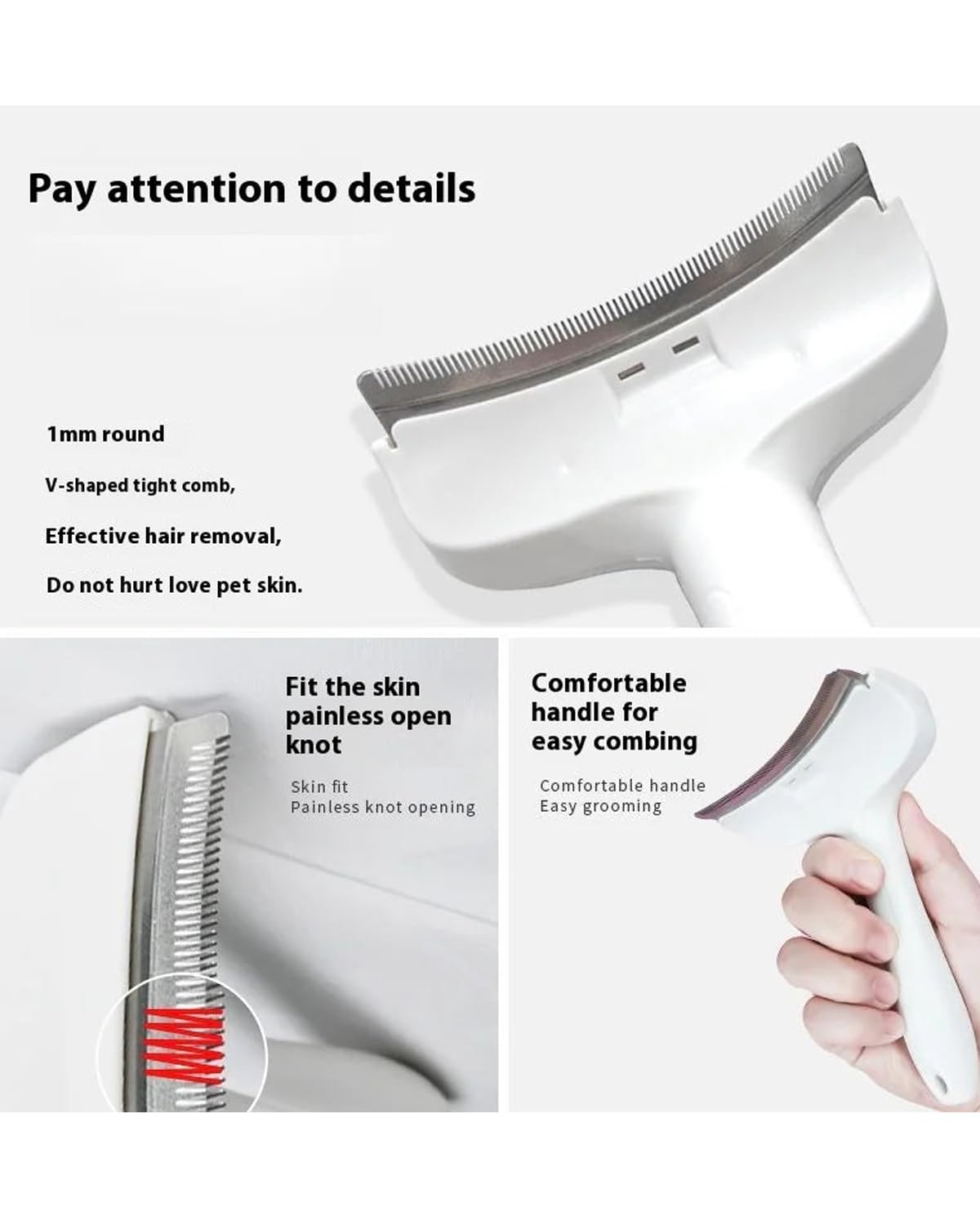 DogCatFri™ GentleComb 1+1 GRATIS: Mild Pet Deshedding V-Tann Kam