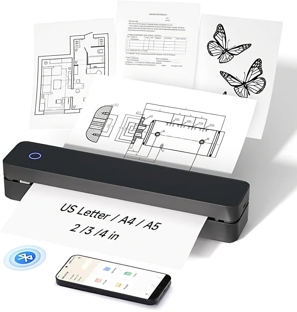 Suneveryday bærbar termisk printer