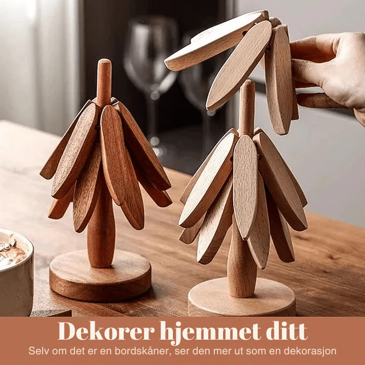 CoasterCraft: Valnøtttre Coasters – Elegant Beskyttelse for Alle Overflater - NordHjem