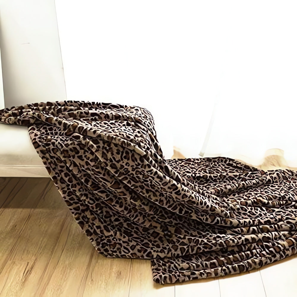 Pledd med leopardmønster