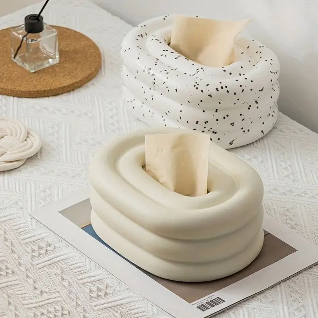 Blank servietteholder i keramikk – Coconut Milk