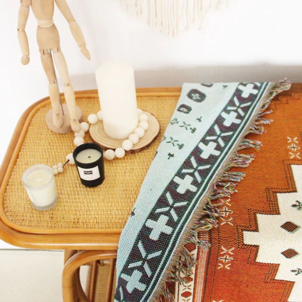 Elegant boho-pledd med mønster