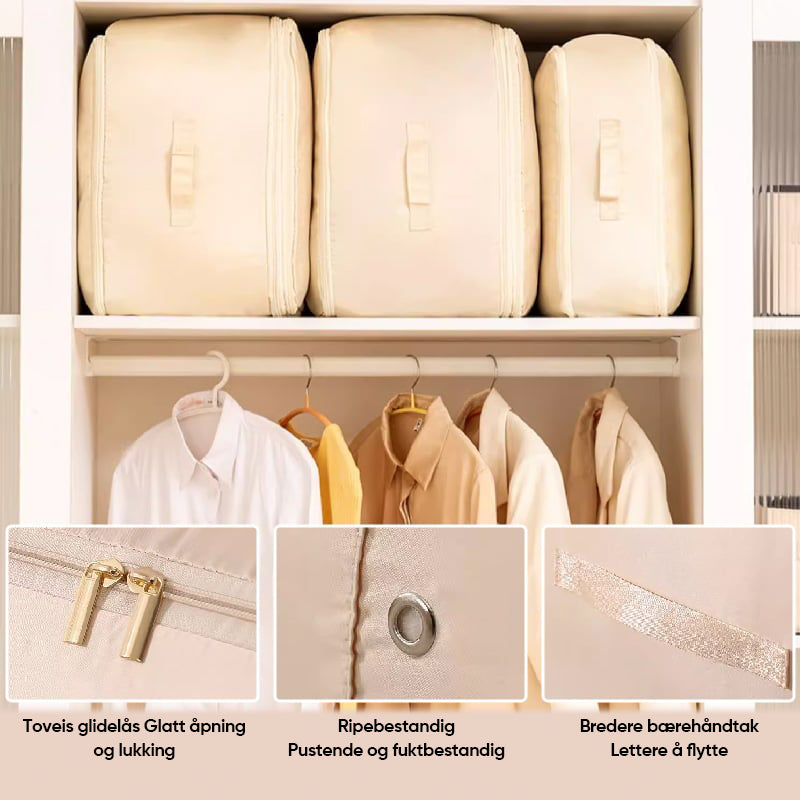 Stor Kapasitet Kompresjons Oppbevaringspose for Dyne