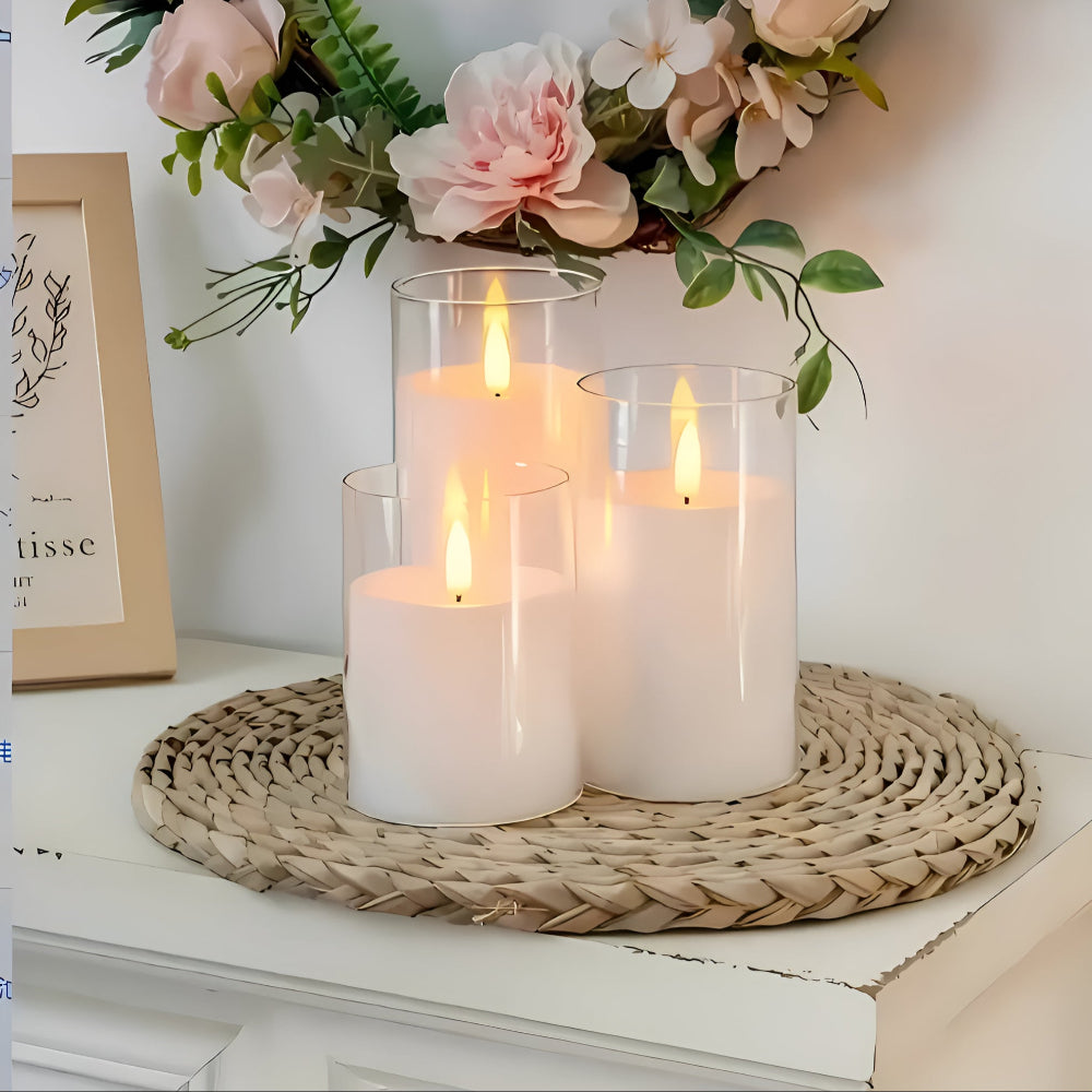 Eteriske 3D-lys uten flamme | Sett med 3
