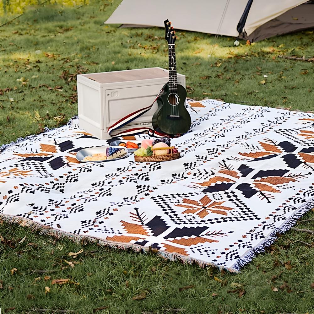 Piknikmatte med marokkansk boho-mønster