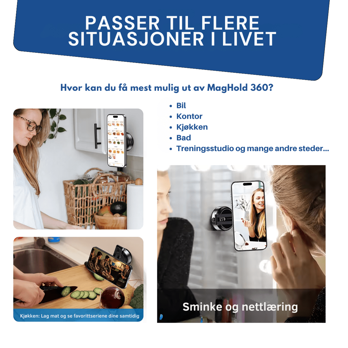 MagHold Pro – 360° Magnetisk Enhetsfeste - NordHjem