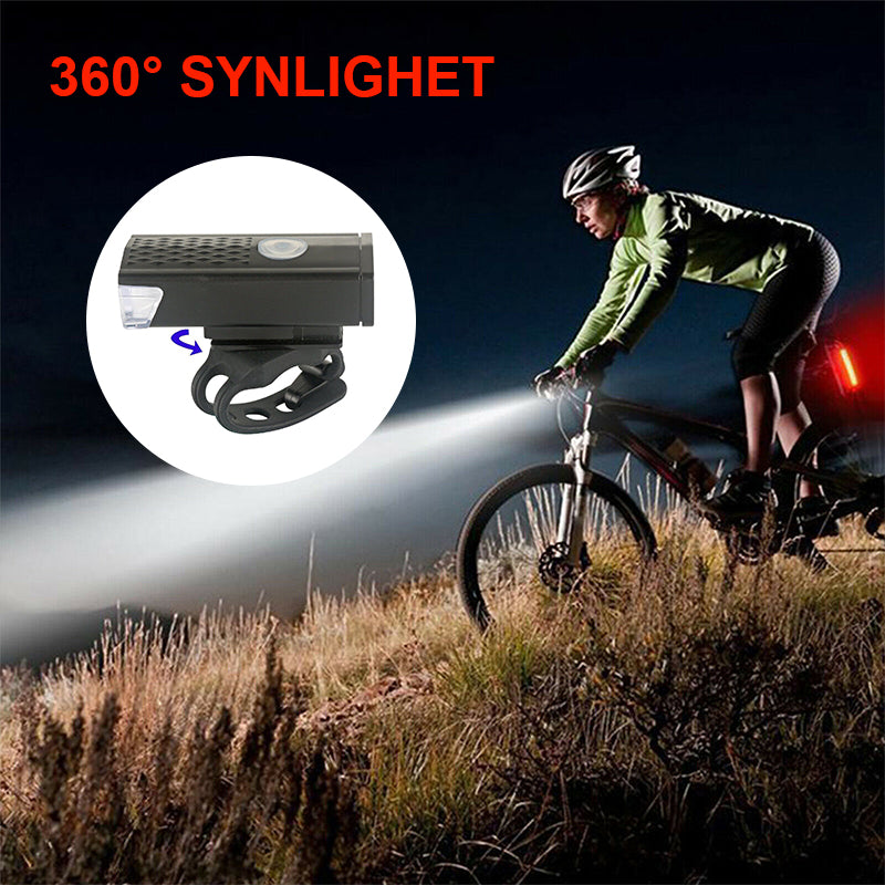 Oppladbart lyssett for sykkel