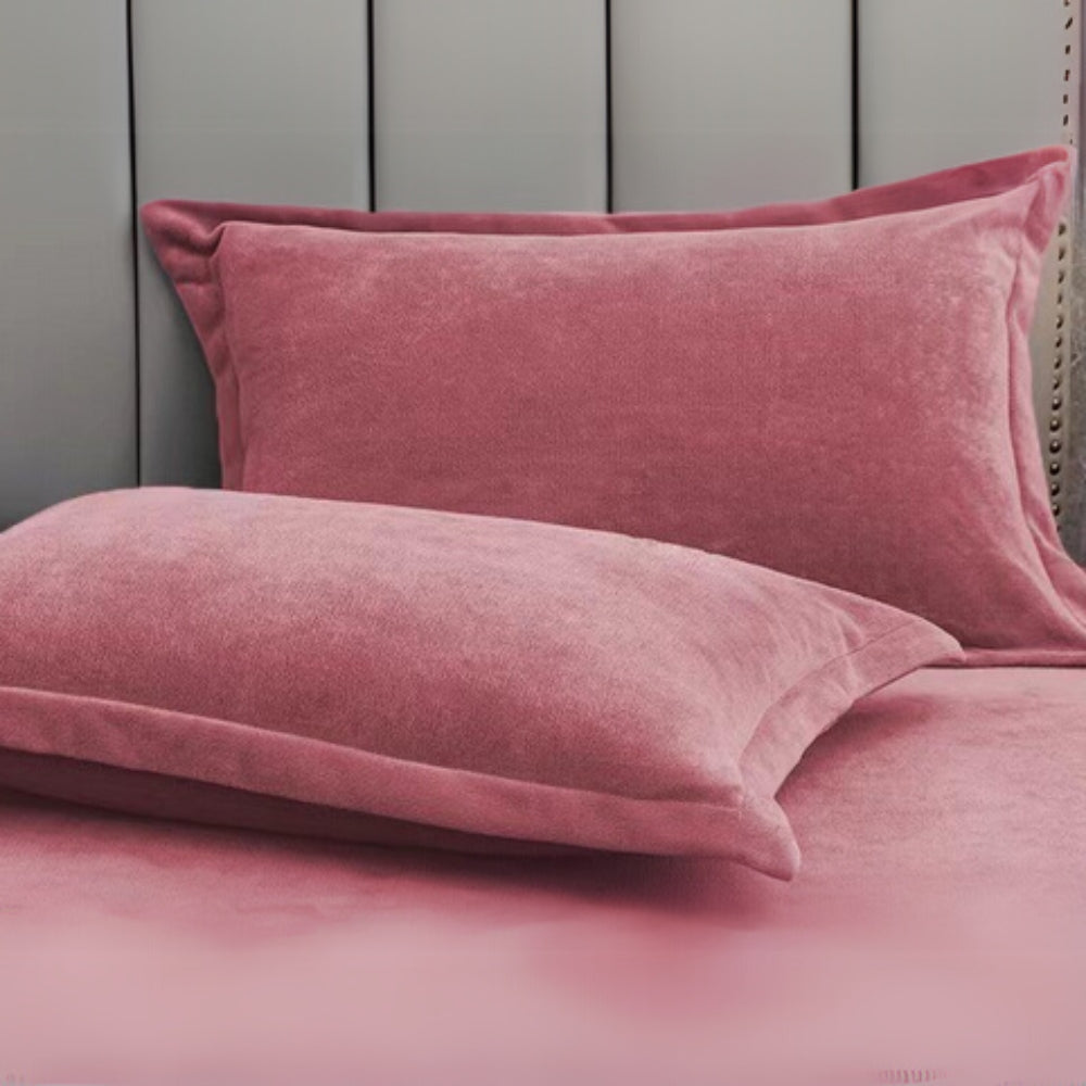 Fleece-putetrekk – Rosé Rød