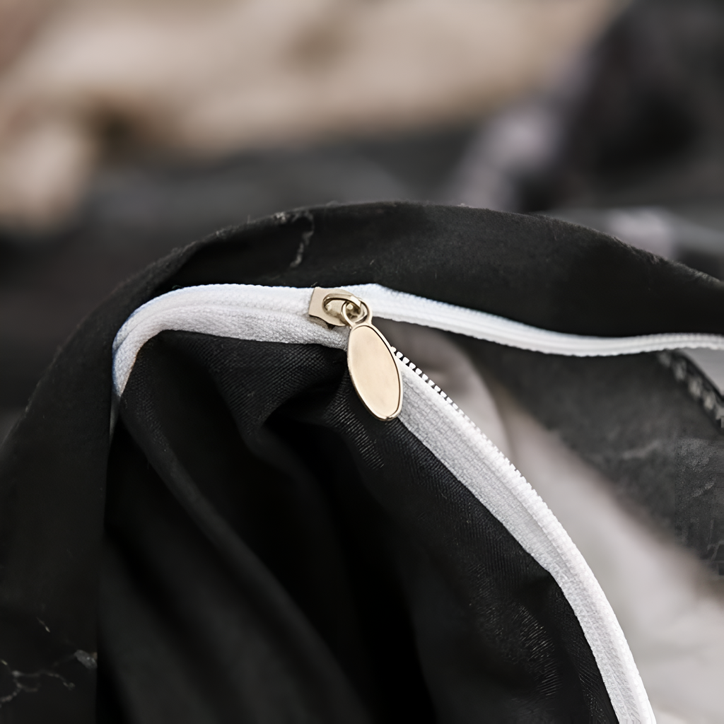 Luxe Black Marble | Dynetrekksett i 3 deler