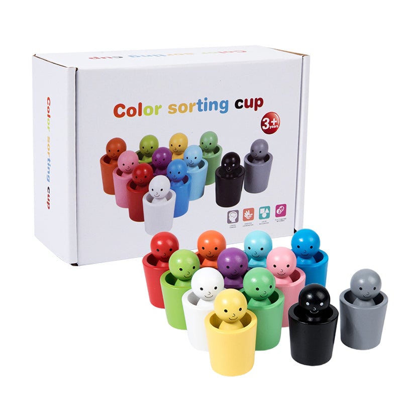 Montessori Fargesorteringskopper