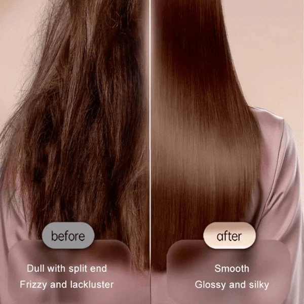 2 - i - 1 Hårbørste & Rettetang | Anti - Frizz, Glatt & Enkel Styling | PTC Oppvarming | For Alle Hårtyper & Skjegg - NordHjem