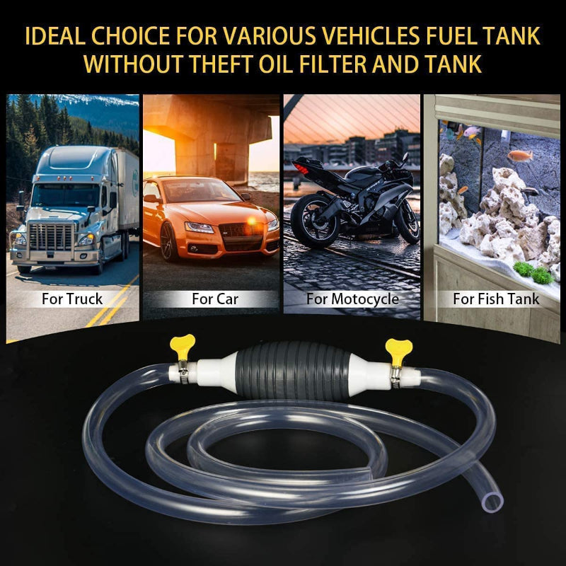TransferPump 1+1 GRATIS - Enkel Å Bruke Manuell Siphon Drivstoffpumpe Væskeoverføringsslange