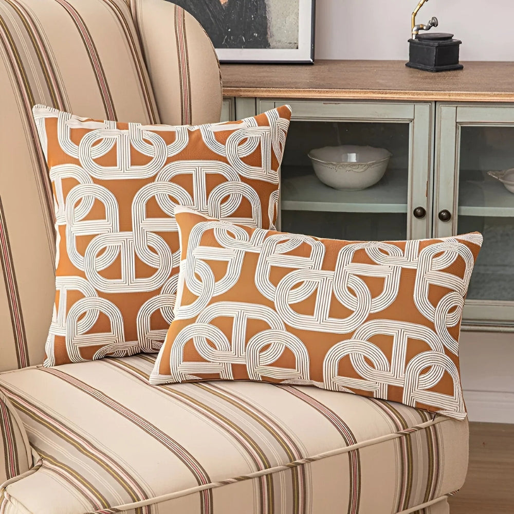 Putetrekk med moderne flettemønster – Bronse Weave