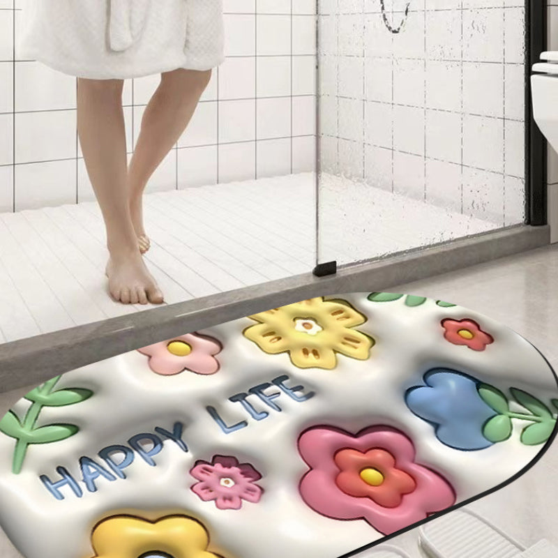 3D absorberende silikon gjørme gulvmatte på badet