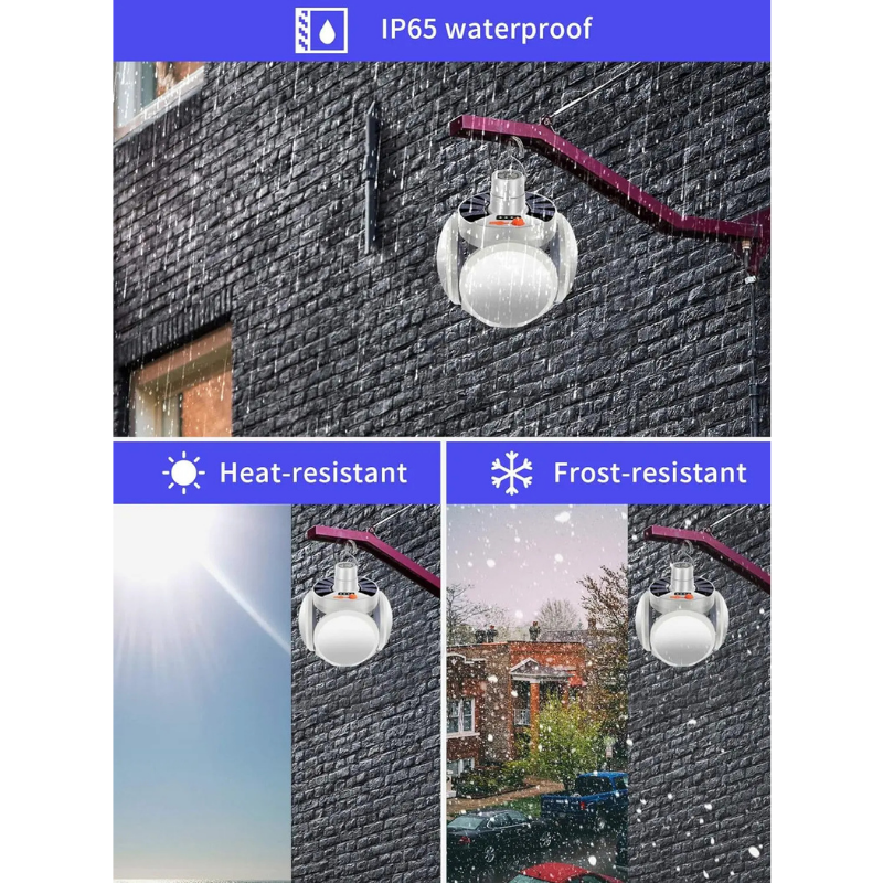 Ledsen™ SolarLamp: Bærbar Solenergi LED Sammenleggbar Panelemergency Lampe