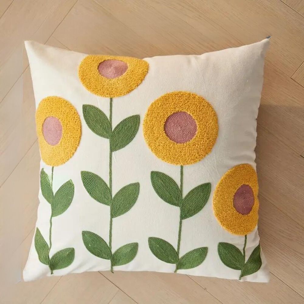 Elegant putetrekk med plantemønster