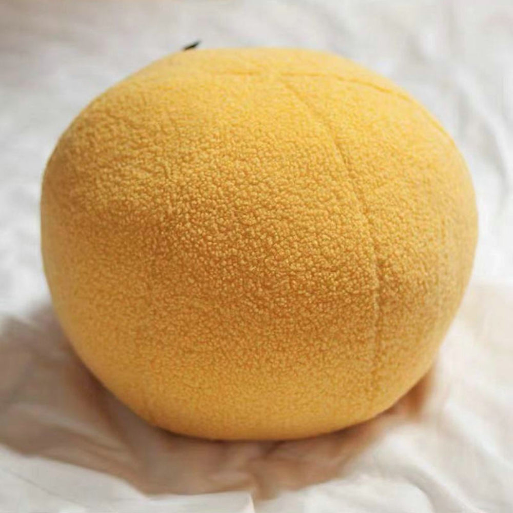 Ballformet plysjpute i bouclé