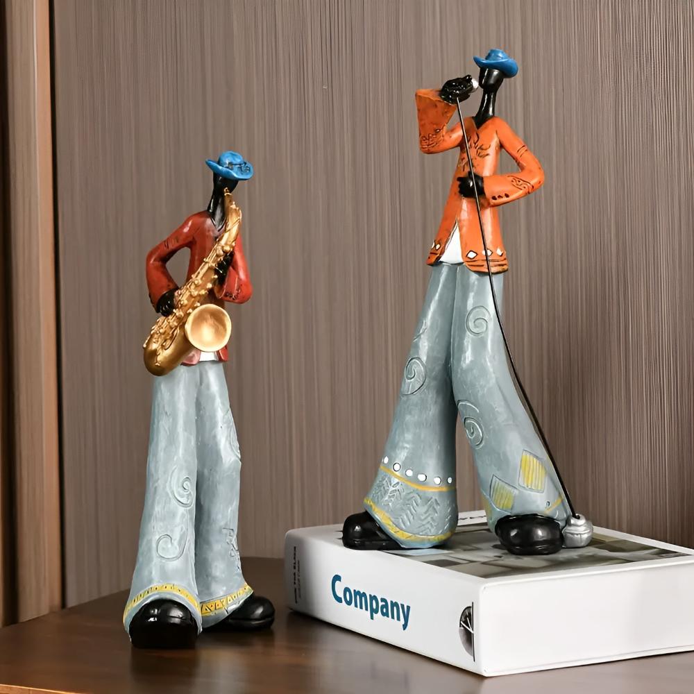 Resinfigur av jazzband
