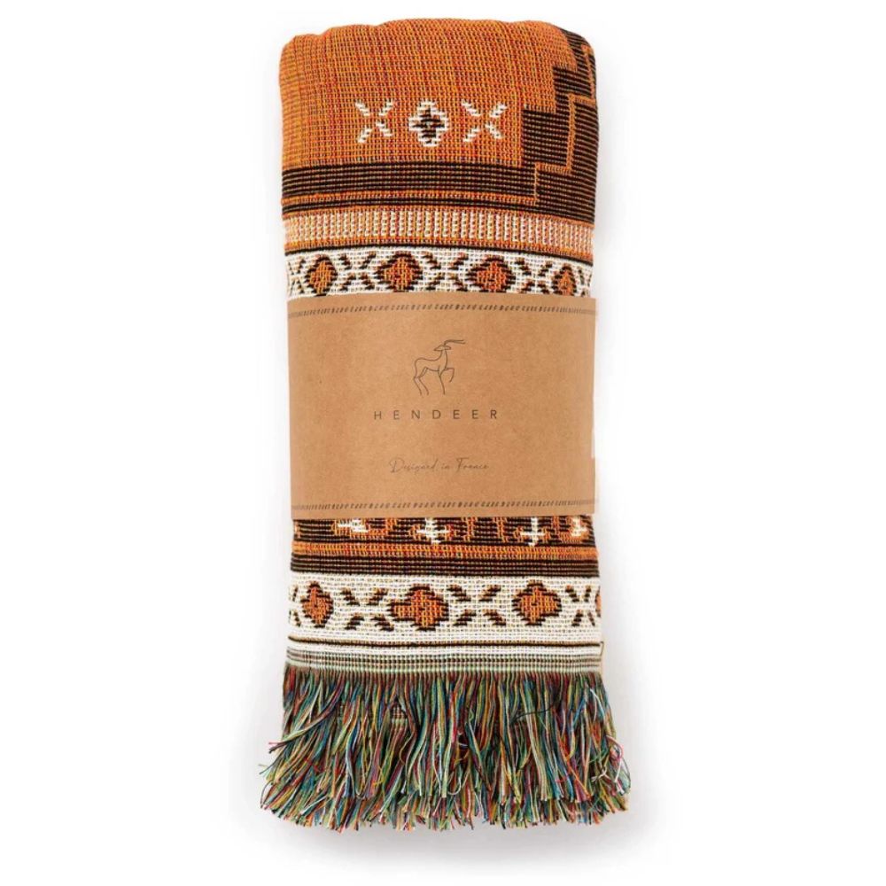 Elegant boho-pledd med mønster