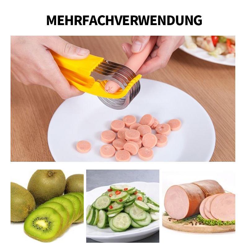 Stainless steel banana cutter