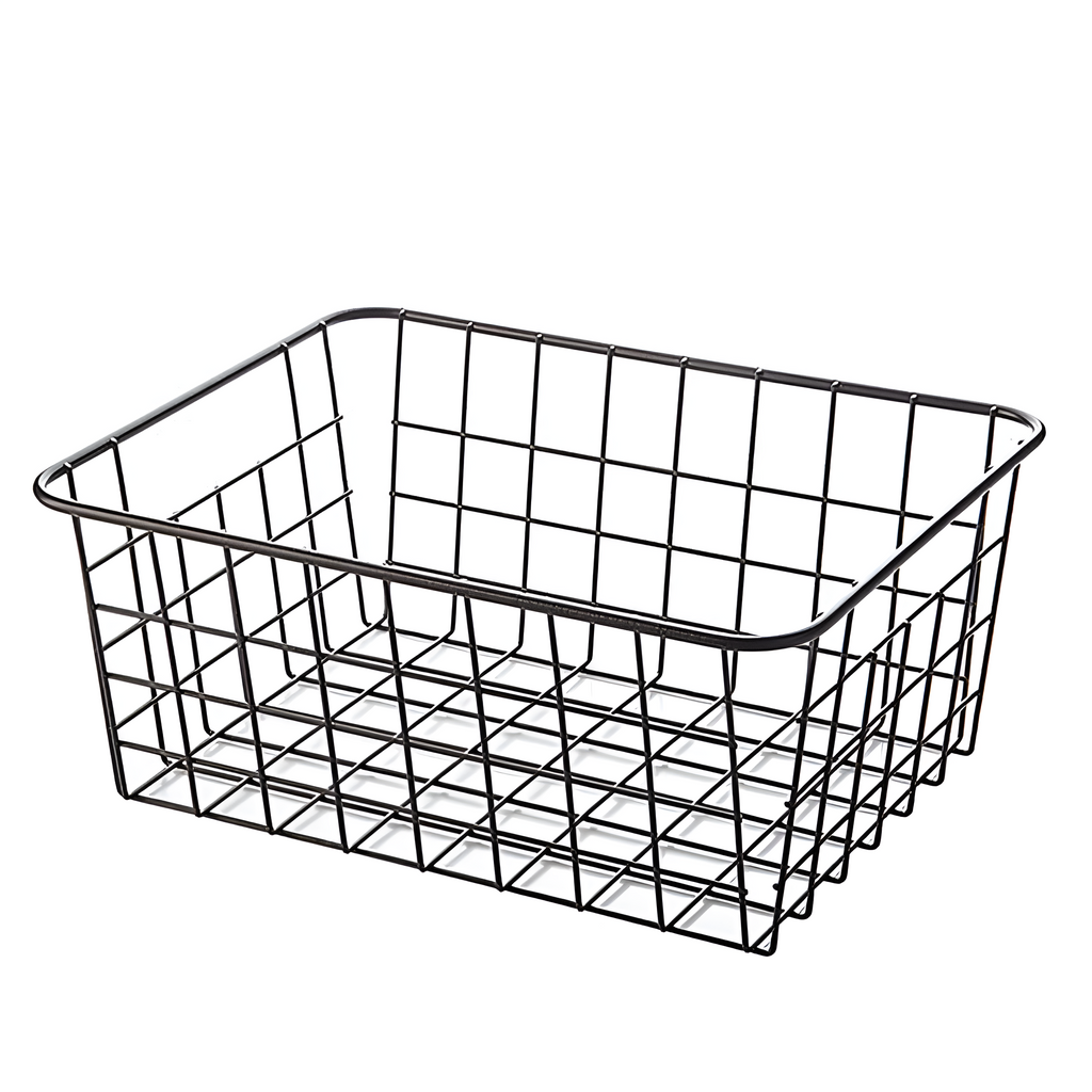 Elegant oppbevaringskurv i metalltråd