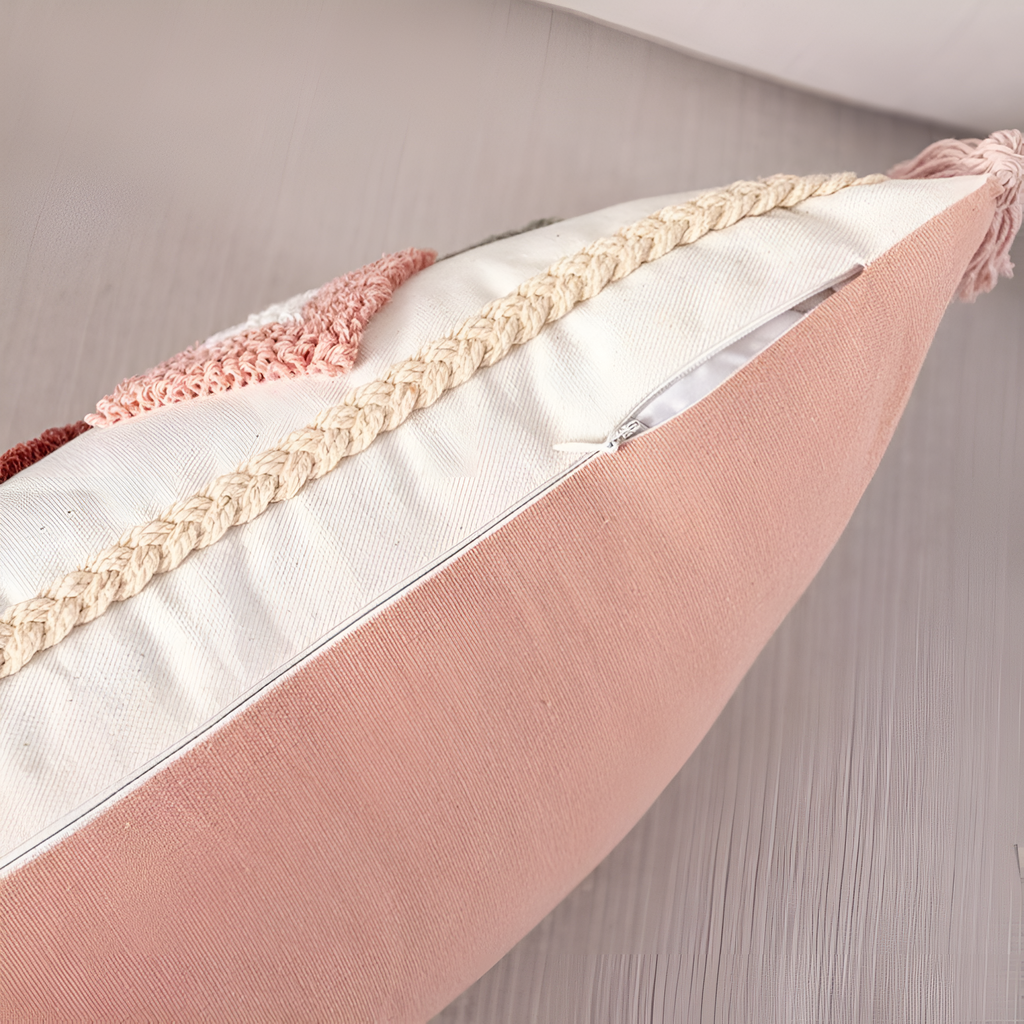 Tuftet brodert boho-putetrekk