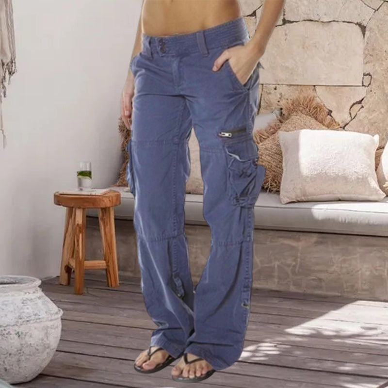 Løs cargobukser med flere lommer