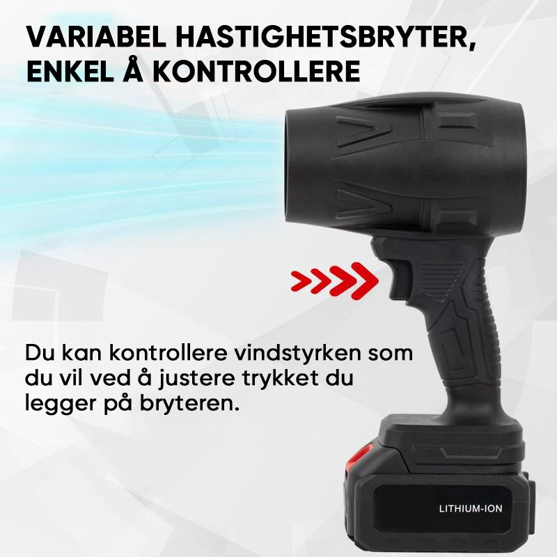 Trådløs turbinblåser