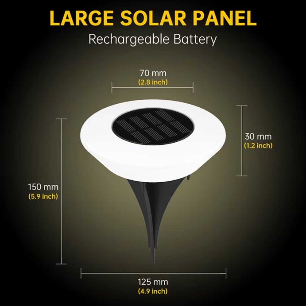 Solcelle-LED-lamper til hagestien | 4-pakning