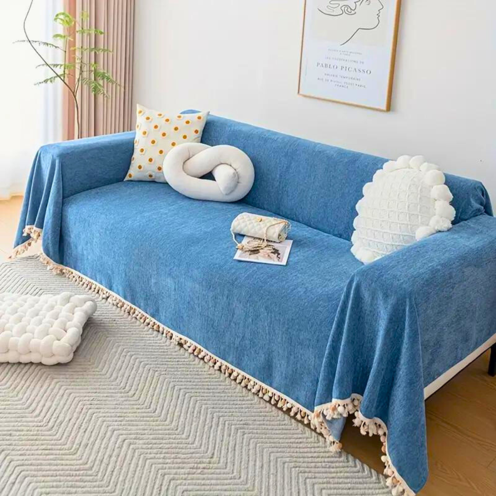 Elegant plysjtrekk til sofaen