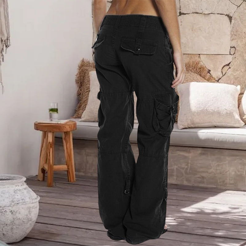 Løs cargobukser med flere lommer