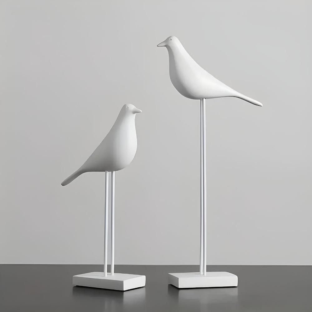 Minimalistiske fugleifigurer til pynt