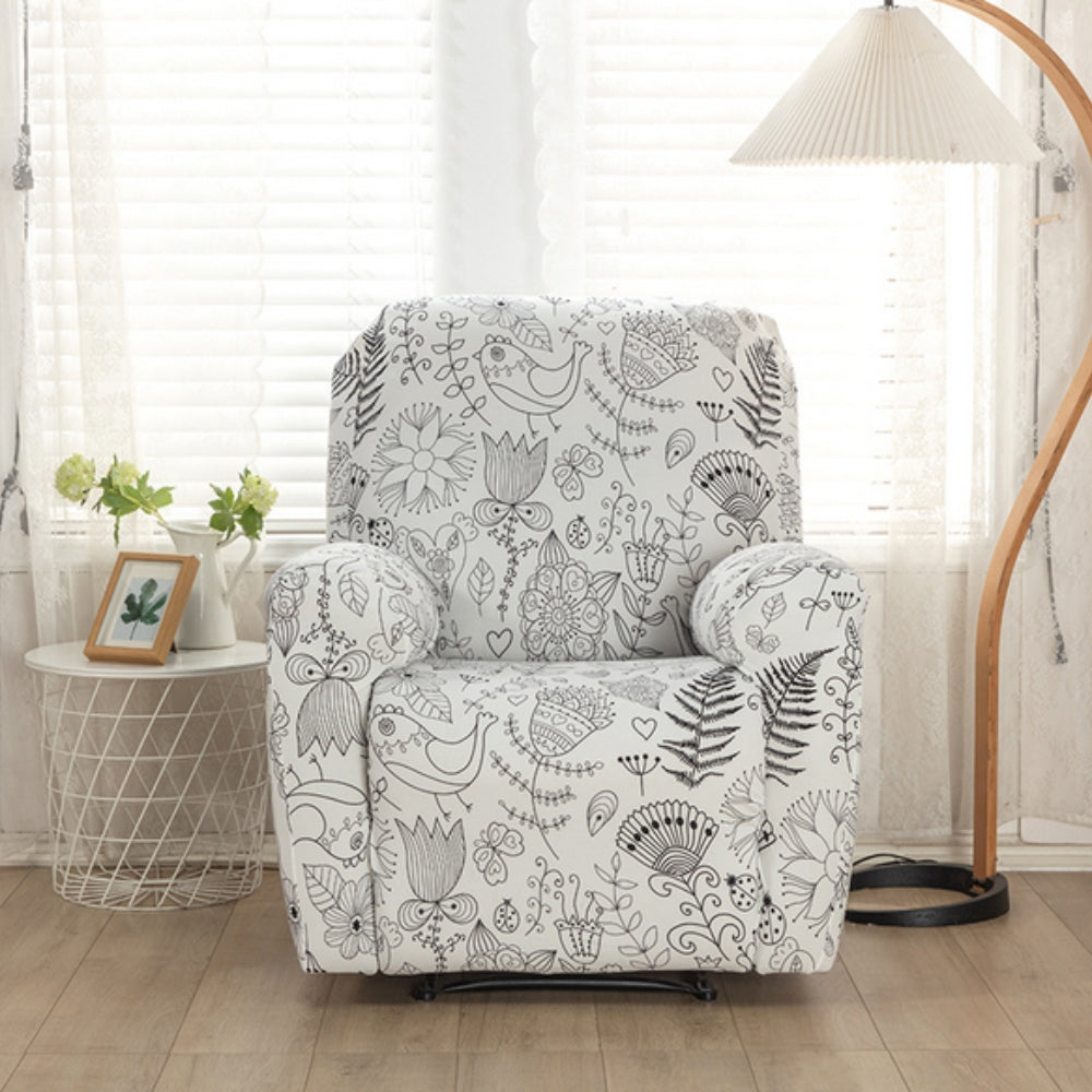 Blomstret trekk til reclinerstol
