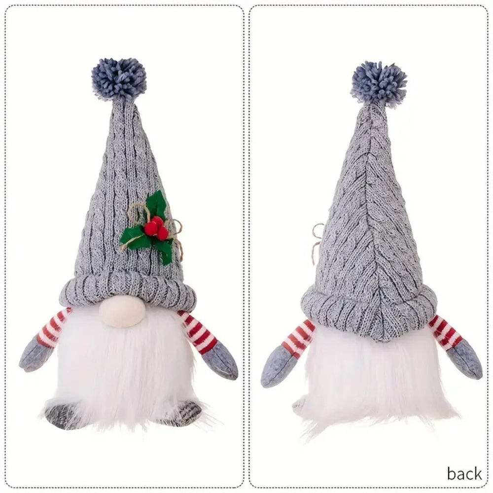 Lysende dukke med eldre nisse