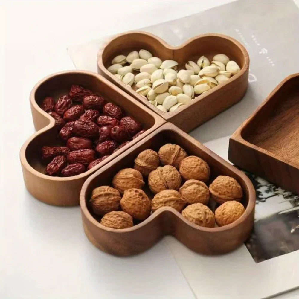 Rustikke hjerteformede snacksfat | 4 stk
