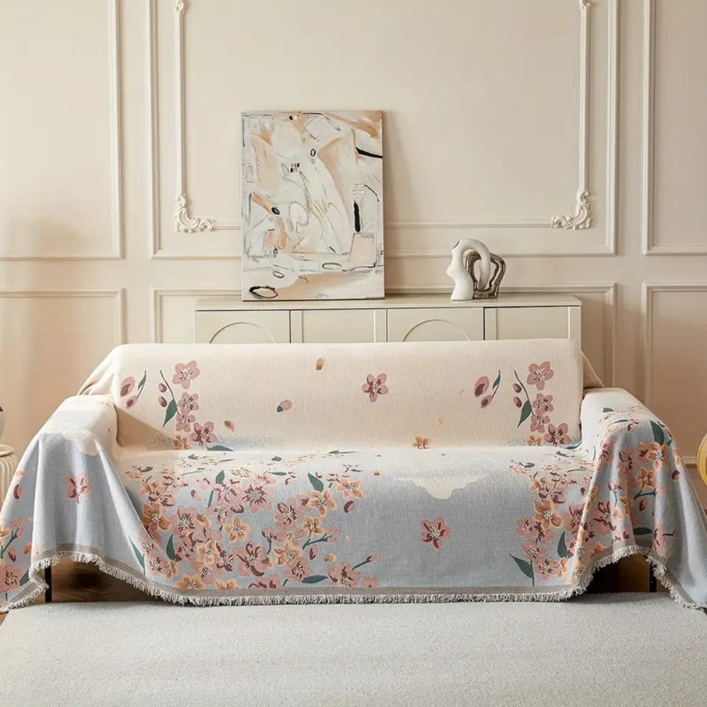 Amara vendbart sofatrekk med blomster – Vine