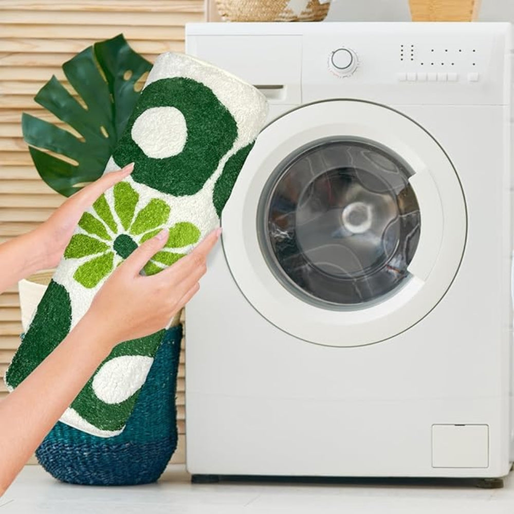 Badematte med teksten «You Look Good»