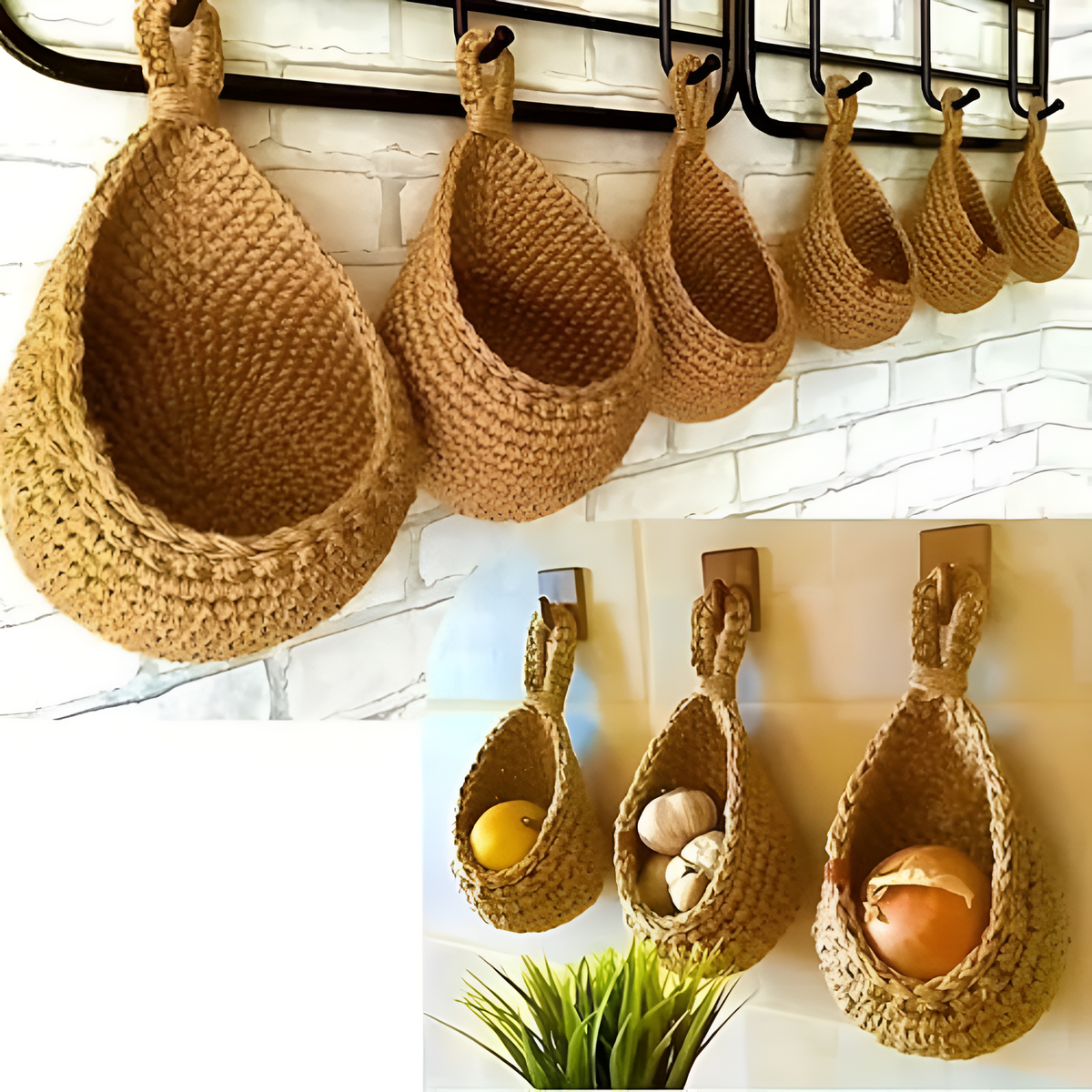 Håndlaget boho-hengekurv