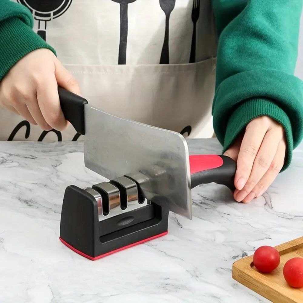 Knivsliper med komfortabelt grep – Triple Edge Edition