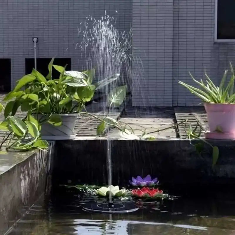 SolarFountain - Utendørs Solfylt Vannpumpe Flytende Hagefontene