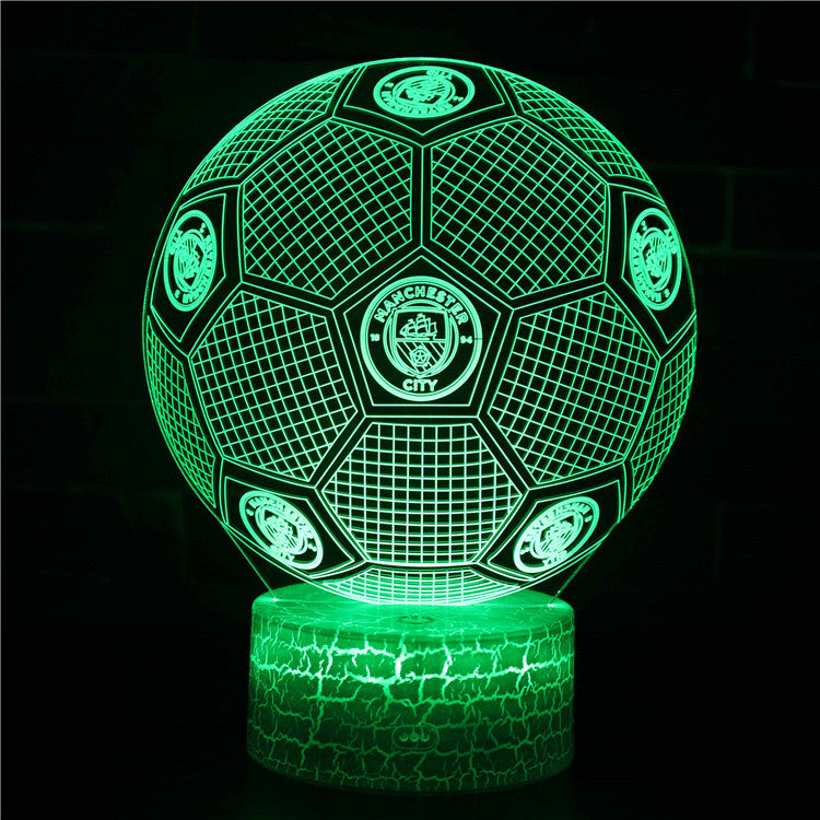 Fotball 3D Illusjon LED-Lampe - Nattlampe - Badge