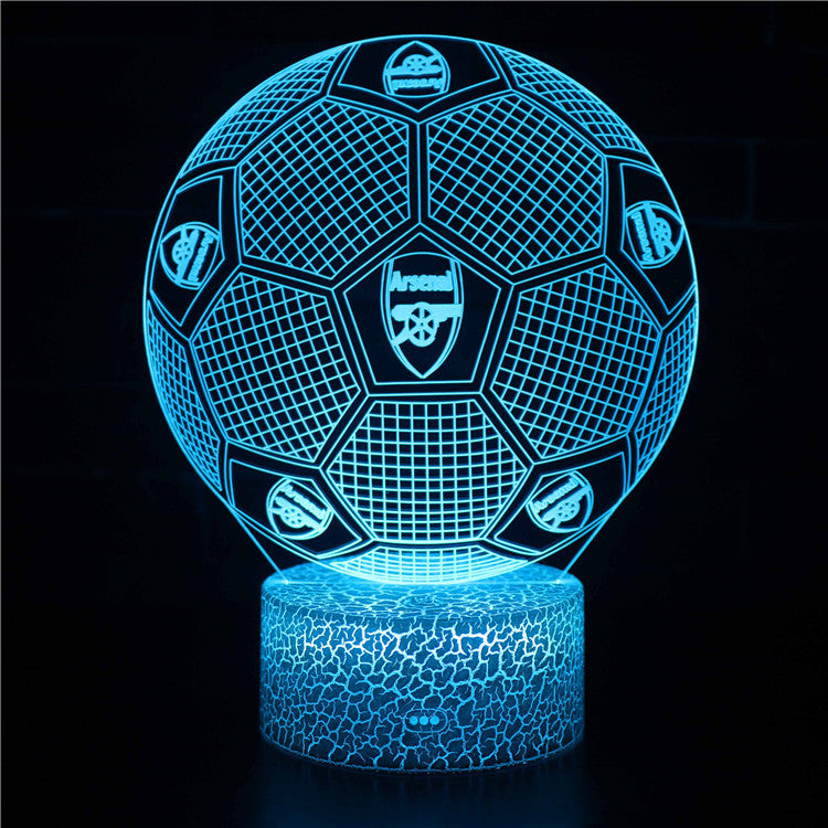 Fotball 3D Illusjon LED-Lampe - Nattlampe - Badge