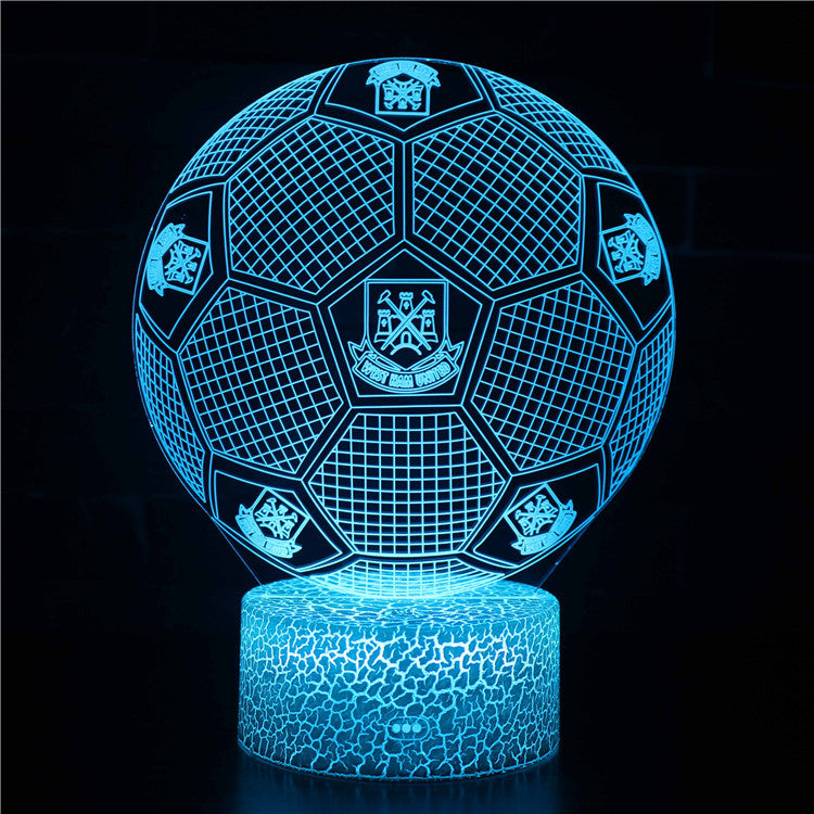 Fotball 3D Illusjon LED-Lampe - Nattlampe - Badge